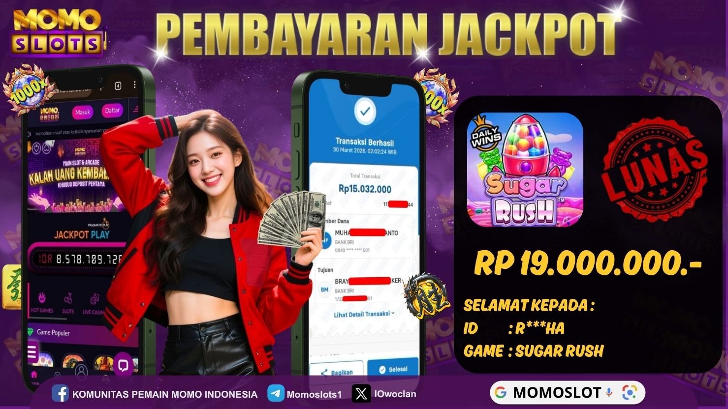 MOMOSLOTS JACKPOT SLOT SUGAR RUSH